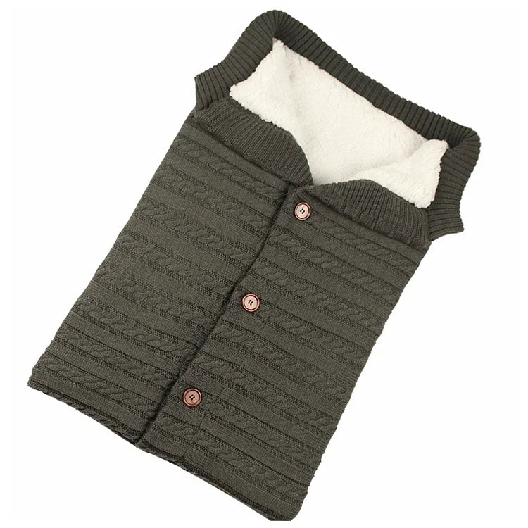 Warm Soft Cotton Knitting Envelope Newborn Baby Sleeping Bag
