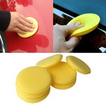 5 PCS Car Vehicle Wax Polish Foam Sponge Hand Soft Wax Yellow Sponge Pad for Car Detailing Care Wash, 5 PCS