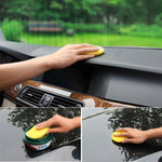 5 PCS Car Vehicle Wax Polish Foam Sponge Hand Soft Wax Yellow Sponge Pad for Car Detailing Care Wash, 5 PCS