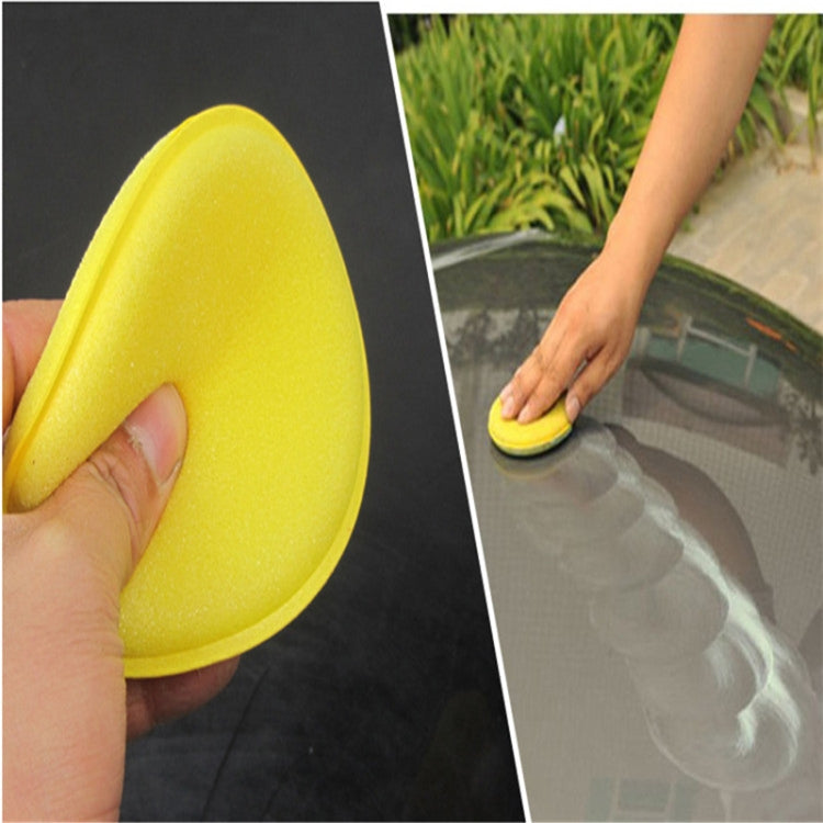 5 PCS Car Vehicle Wax Polish Foam Sponge Hand Soft Wax Yellow Sponge Pad for Car Detailing Care Wash, 5 PCS