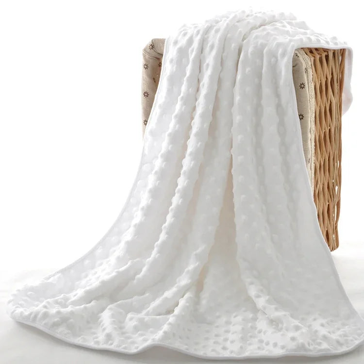 Spring and Autumn Double Layer Baby Knitted Fleece Blanket Bedding