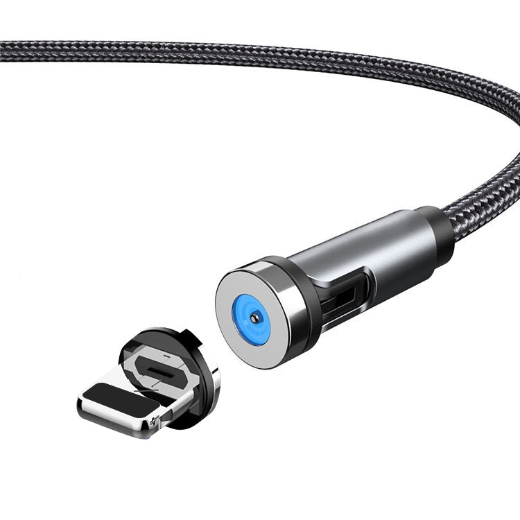 CC56 Dust Plug Rotating Magnetic Wire, Cbale Length: 2m, 2m Android Head, 2m Micro USB, 2m Type-C Head, 2m 8Pin Head, 2m Line+Three Heads, 2m + 8Pin + Type-C/USB-C + Micro USB, 2m Line