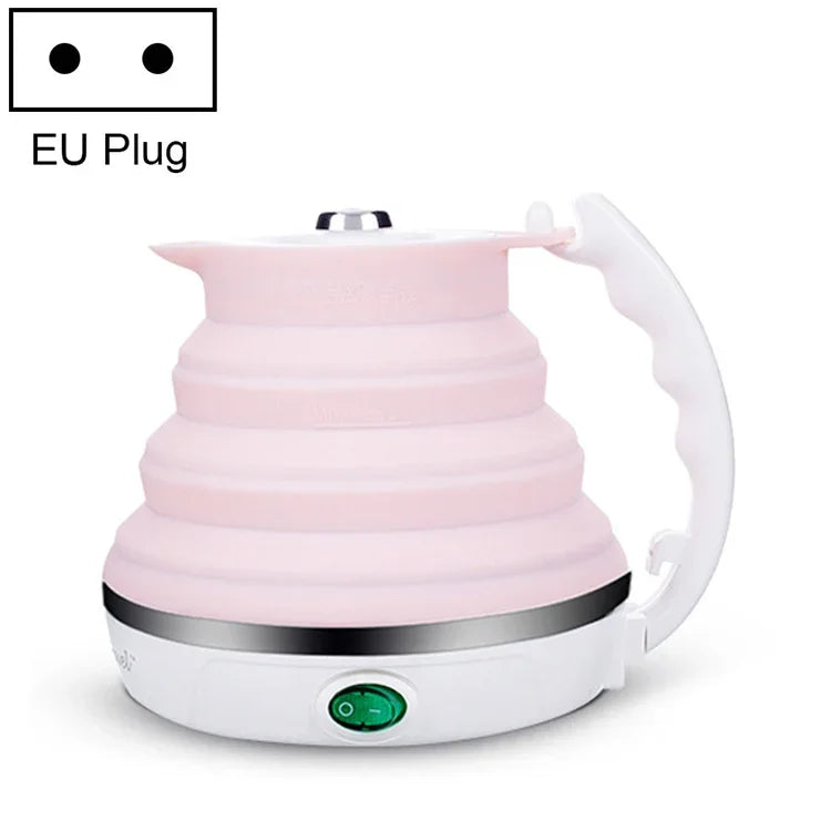 Portable Folding Silicone Intelligent Constant Temperature Travel Camping Electric Kettle, US Plug, EU Plug