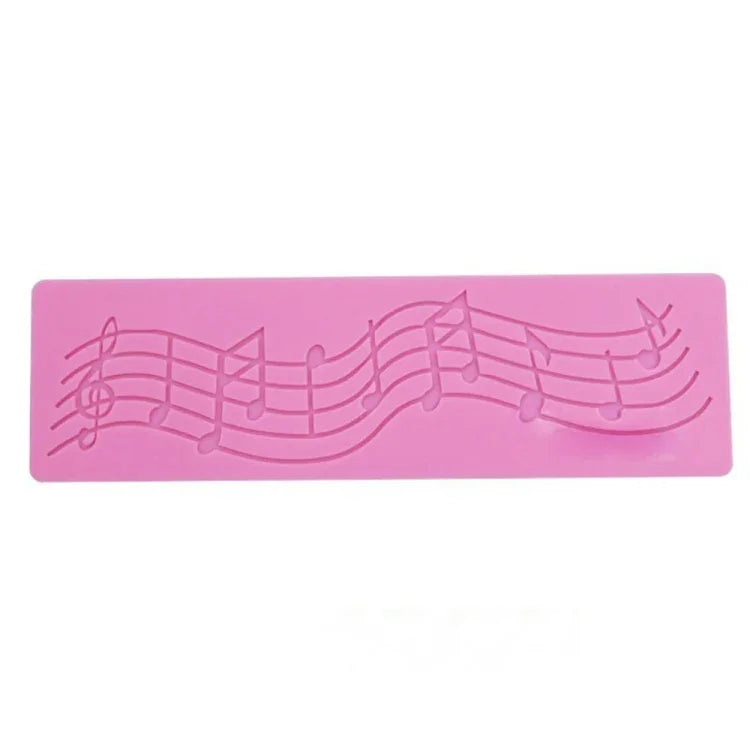 2 PCS Note Cake Decoration Silicone Mould Fondant Cake Tool Baking DIY Mould, Note Shape