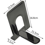 2 PCS Simple Metal Bookend Support Frame Non Slip Book Stand Desktop Organizer