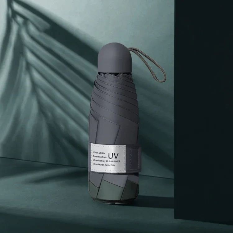LY-0621 Five-Fold Eight-bone Umbrella Simple Black Glue Sunscreen Umbrella, Eight-bone Turmeric, Eight-bone Midsummer Pink, Eight-bone Haze Blue, Eight-bone Matcha Green, Eight-bone Navy, Eight-bone Ink Green