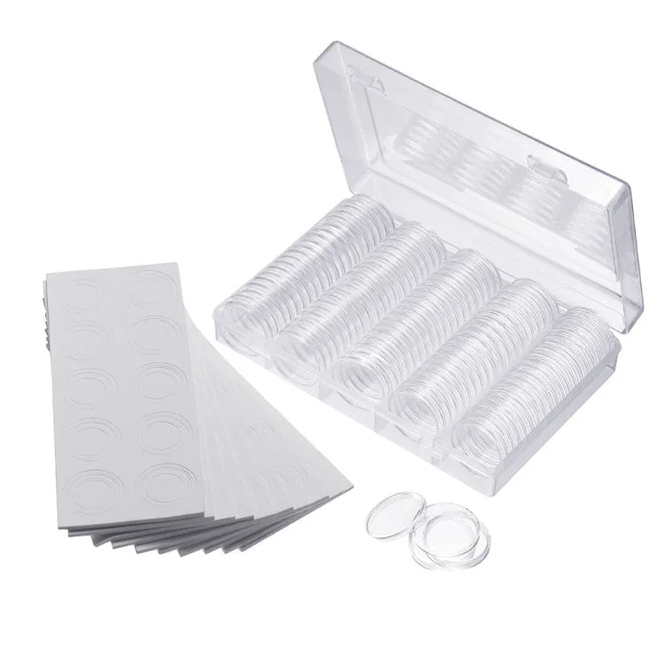Coin Capsules 100 x 30mm Round Boxes Commemorative Coin Protection Box, 2pcs 30mm