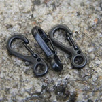 10 PCS SF Version Simple Mini Spring Hanging Buckle Keychain Buckle, Suitable for within 5mm Umbrella Rope