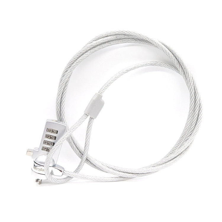 Four Digit Computer Lock Notebook Universal Anti-theft Password Lock, Diameter 3.5 mm Length 1.2 m
