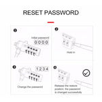 Four Digit Computer Lock Notebook Universal Anti-theft Password Lock, Diameter 3.5 mm Length 1.2 m
