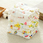 2 PCS Cotton 6-layer Gauze Saliva Towel Medical Seersucker Small Square Scarf