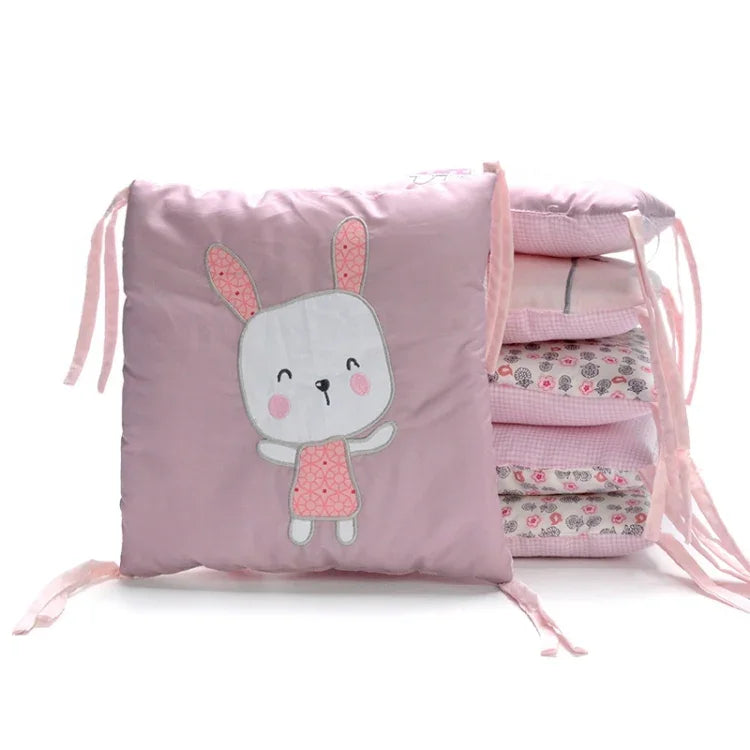 Crib Perimeter Embroidery Bunny Bedding Baby Cotton Anti-collision, 30 x 30 cm