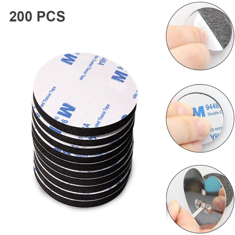 Round EVA Foam Double-sided Adhesive Strong High-viscosity Sponge Sticker, 200 PCS 20x1.5mm