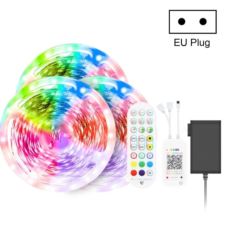 Bluetooth Suit Smart Music Sound Control Light Strip Waterproof 5050 RGB Colorful Atmosphere LED Light Strip With 24-Keys Remote Control, 5M 150 LEDs, 5M 300 LEDs, 10M 300 LEDs, 10M 600 LEDs, 15M 450 LEDs, 20M 360 LEDs, 30M 540 LEDs