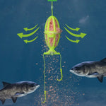 Double Hooks ISEAMA Explosive Hook Bighead Carp Feeder for Hand Rod & Throwing Rod, Size: 6, 8, 10, 12, 14