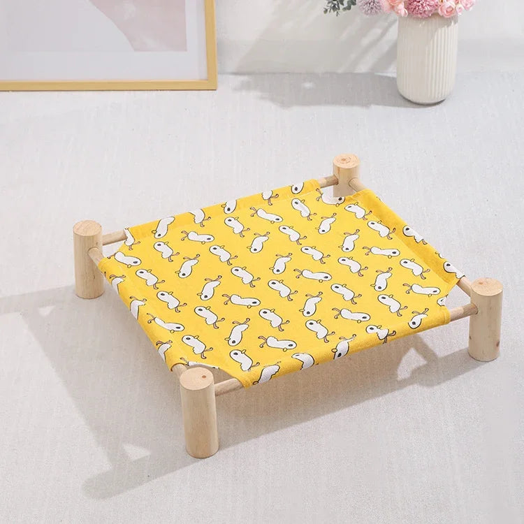 47x52cm Four Seasons Universal Removable And Washable Pet Bed Pet Nest, Small Yellow Duck, Small Color Triangle, Small Wooden Gray Bottom, Small White Cat Head, Small Wooden Alpaca, Small Blue Cat Head, Small Pink Square