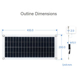 Waveshare 18V 10W Semi-flexible Polycrystalline Silicon Solar Panel, 24167