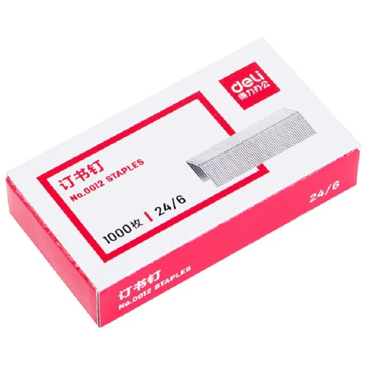 1000pcs /Pack Deli 0012 Universal No. 12 Stapler 24/6 Staples Stapler Regular Staples