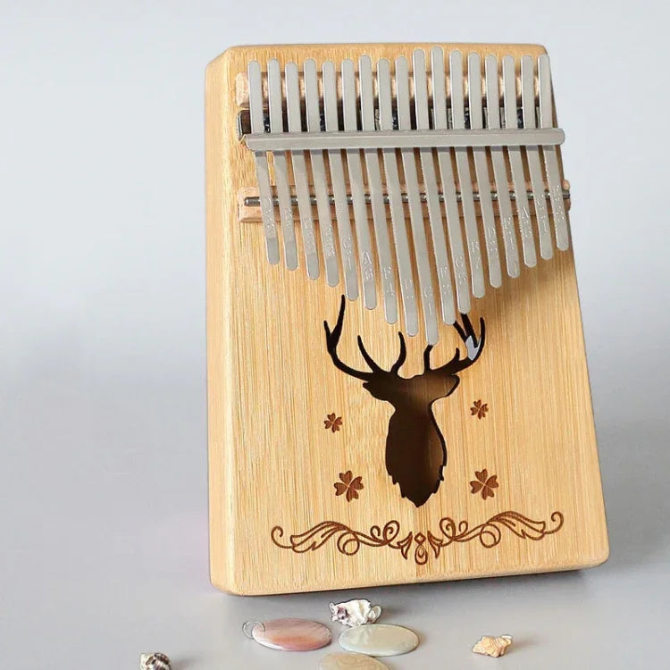 17-tone Kalimba Portable Thumb Piano, Mahogany-Classic Deer, Bamboo-Classic Deer, Mahogany-Sun God, Mahogany-Six-Pointed Star, Mahogany-Blue (Classic Deer), Spruce-Classic Deer, White-Classic Deer, Acacia-Classic Deer, Nan Bamboo-Sun God
