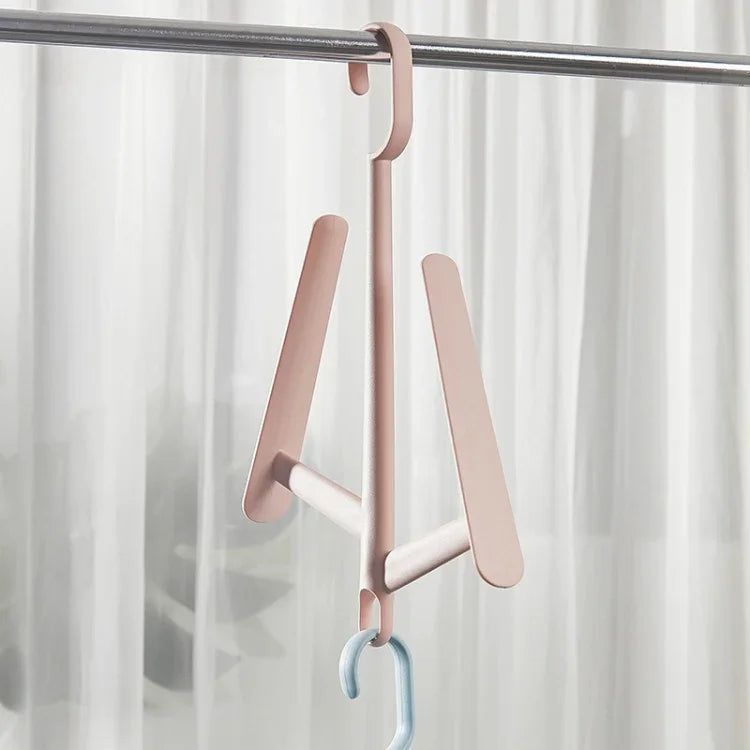 Multifunctional Outdoor Windproof Clothes Rack Balcony Shoe Rack Random Color