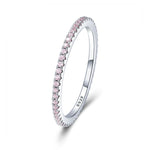 S925 Sterling Silver Ladies Fashion Ring Diamond Simple Ring, 5, 6, 7, 8, 9