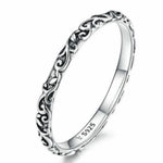 Vintage Pattern Sterling Silver Ring S925 Fashion Pattern Ring, 6 US Size, 7 US Size, 8 US Size, 9 US Size