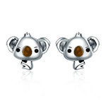 Koala Sterling Silver Ladies Gemstone Earrings, SCE381