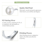 S925 Sterling Silver Ring Female Pearl Open Ring, SCR192