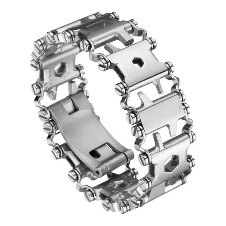 Multifunctional Stainless Steel Outdoor Survive Tool Bracelet for Men
