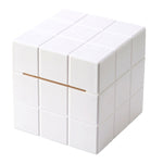Cube Tissue Box Desktop Storage Box, Pure White, White+Grey, White+Pink, White+Blue