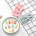 6 PCS Creative Cake Chocolate Mold 3D Car Cartoon Household Silicone Baking Ice Tray Mold, 3D Car Shape (Blue), 3D Car Shape(Pink)