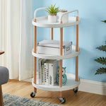 Luxury Movable Trolley Simple Kitchen Living Room Storage Tea Set Rack, Three Layers, Two Layers