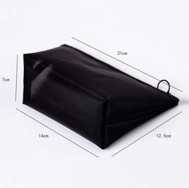 Black Transparent Mesh Cosmetic Bag Three-piece Large Capacity Travel Cosmetic Storage Bag, Three-piece Storage Bag