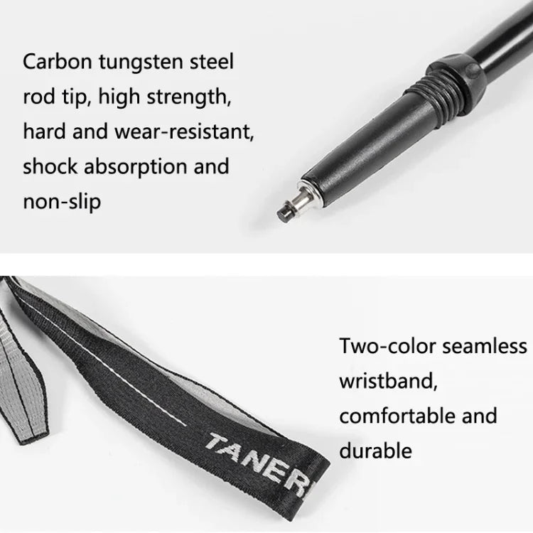 TANERDD TR-D0001 Trekking Poles Aluminum Alloy Folding Outdoor Handrails Trekking Walking Sticks, TR-D0001 Short (Red), TR-D0001 Short (Blue), TR-D0001 Short (Sky Blue), TR-D0001 Short (Purple), TR-D0001 Short (Black), TR-D0001 Short (Green)           ...