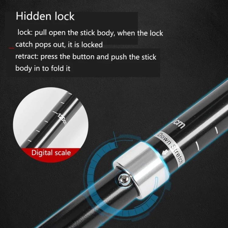 TANERDD TR-D0001 Trekking Poles Aluminum Alloy Folding Outdoor Handrails Trekking Walking Sticks, TR-D0001 Short (Red), TR-D0001 Short (Blue), TR-D0001 Short (Sky Blue), TR-D0001 Short (Purple), TR-D0001 Short (Black), TR-D0001 Short (Green)           ...