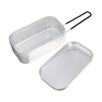 Outdoor Travel Camping Camping Lunch Box Portable Foldable Aluminum Lunch Box Retro Lunch Box Small, Lunch Box And Steaming Rack