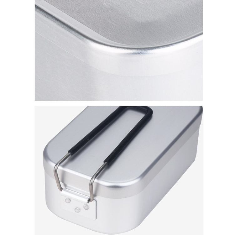 Outdoor Travel Camping Camping Lunch Box Portable Foldable Aluminum Lunch Box Retro Lunch Box Small, Lunch Box And Steaming Rack