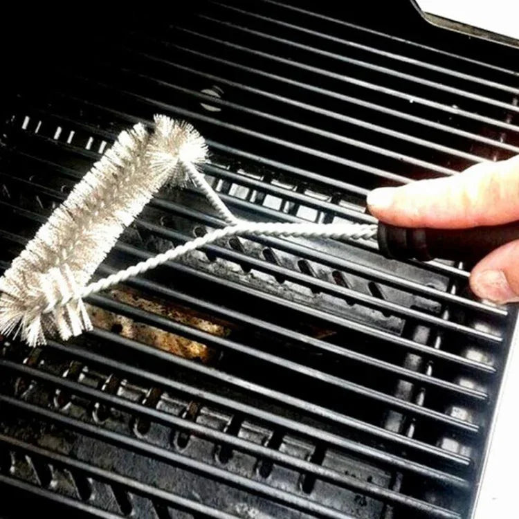 12 inch BBQ Brush Stainless Steel Wire Bristles Cleaning Brushes with Handle, 12 inch