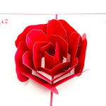 3D Pop Up Rose Thank You Greeting Postcards Flower Handmade Blank Vintage Paper Happy Birthday Love Gift Card, Size: 13x16cm, Handmade Blank
