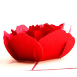 3D Pop Up Rose Thank You Greeting Postcards Flower Handmade Blank Vintage Paper Happy Birthday Love Gift Card, Size: 13x16cm, Handmade Blank
