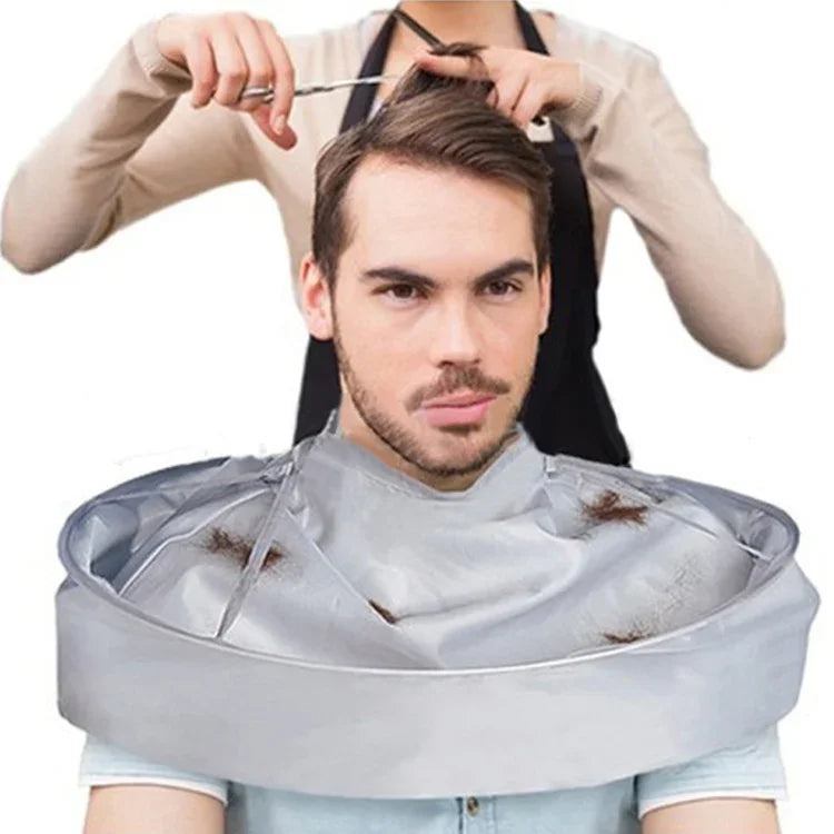 3PCS DIY Hair Cutting Cloak Umbrella Cape Salon Barber Creative Apron, Polyester