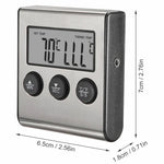 Digital Oven Thermometer Kitchen Food Cooking Meat BBQ Probe Thermometer Timer Water Milk Temperature Cooking Tools, Digital Oven Thermometer