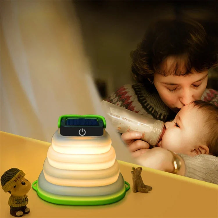 Folding Solar Lamp Outdoor Camping Tent Lamp LED Camping Lamp