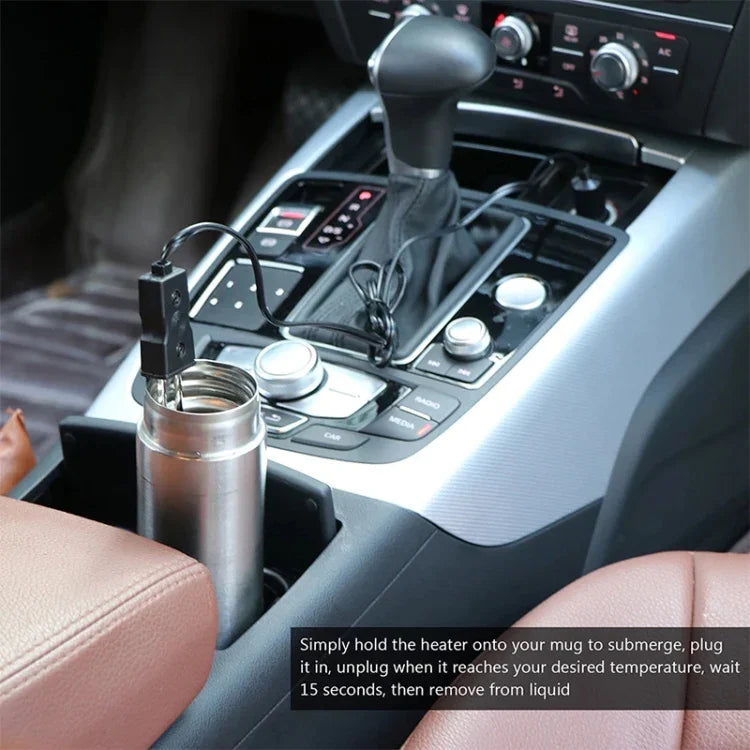 Portable 12V/24V Electric Car Boiled Immersion Water Heater Traveling Camping Picnic, 12V, 24V