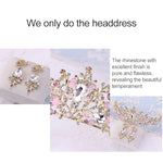 Luxury Pink Gold Pearl Bridal Crowns Handmade Tiara Bride Headband Crystal Wedding Diadem Queen Crown Wedding Hair Accessories, Pearl Crown Pink, Pearl Crown Gold, Pearl Crown White