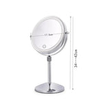 Desktop Double-SidedRound LED Luminous Makeup Mirror Liftable Magnifying Mirror, Plane + 3 Times Magnification(7-inch Rechargeable), Plane + 5 Times Magnification(7-inch Rechargeable), Plane + 7 Times Magnification(7-inch Rechargeable)