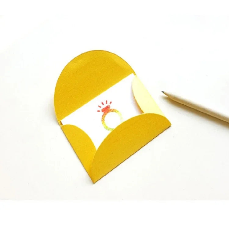 10 PCS Retro Chinese Style Romantic Mini Pearlescent Paper Envelopes Random Color Delivery, Chinese Style Envelopes