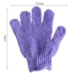 5 PCS Shower Bath Gloves Exfoliating Spa Massage Scrub Body Glove, Purple, Green, Blue, Orange, Red