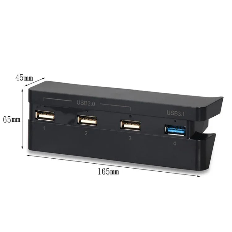 2 PCS PS4 Slim Extend USB Adapter Accessories for Play Station 4 Slim Console USB HUB 3.0 High Speed, for PS4 Slim