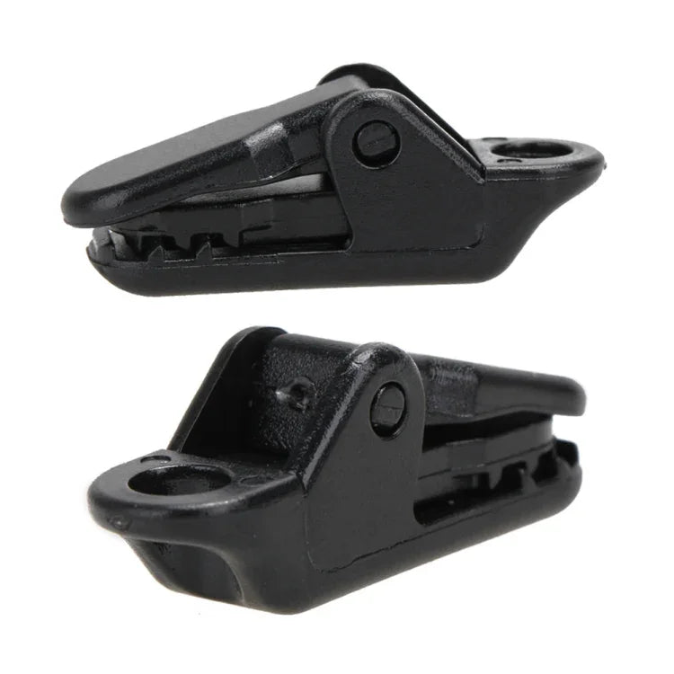 10pcs Tents Accessories Awning Wind Rope Clamp Plastic Clip Outdoor Camping Tent Alligator Cip Hook, Plastic Clip